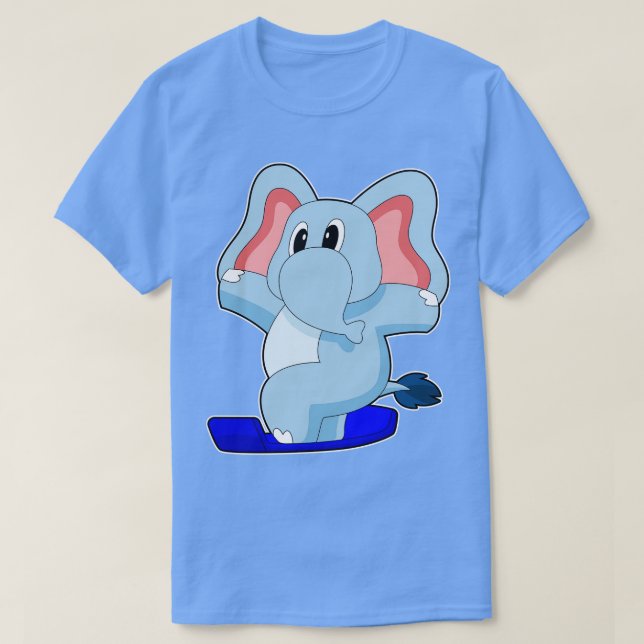 Camiseta Deportes de invierno Elephant Snowboard (Diseño del anverso)