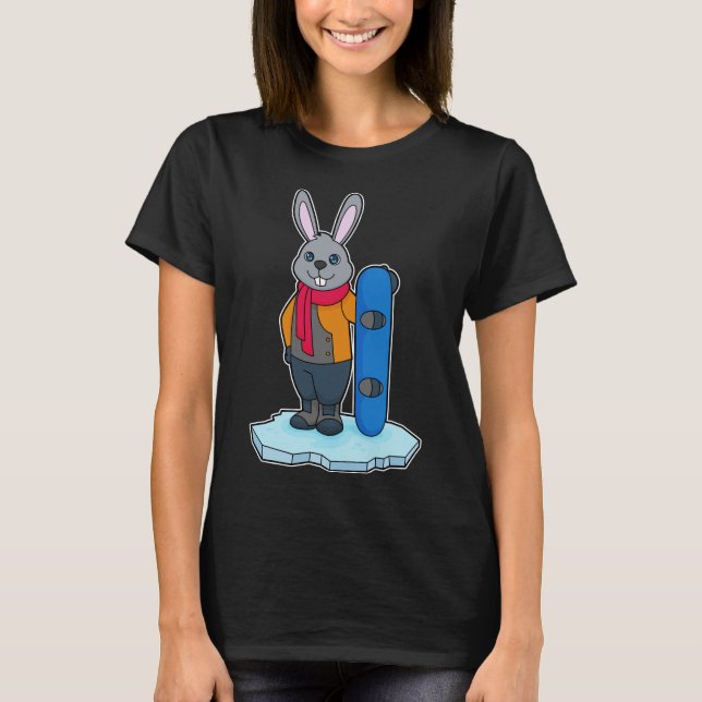 Camiseta Deportes de invierno en el tablero de nieve de con (Anverso)