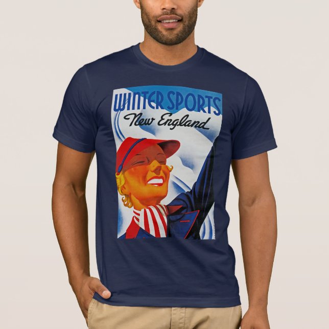 Camiseta Deportes de invierno en Nueva Inglaterra (Anverso)