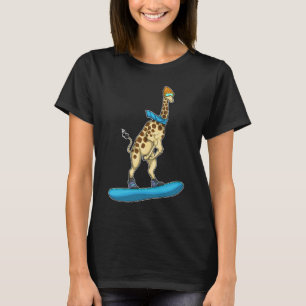 Camiseta Deportes de invierno Giraffe Snowboard