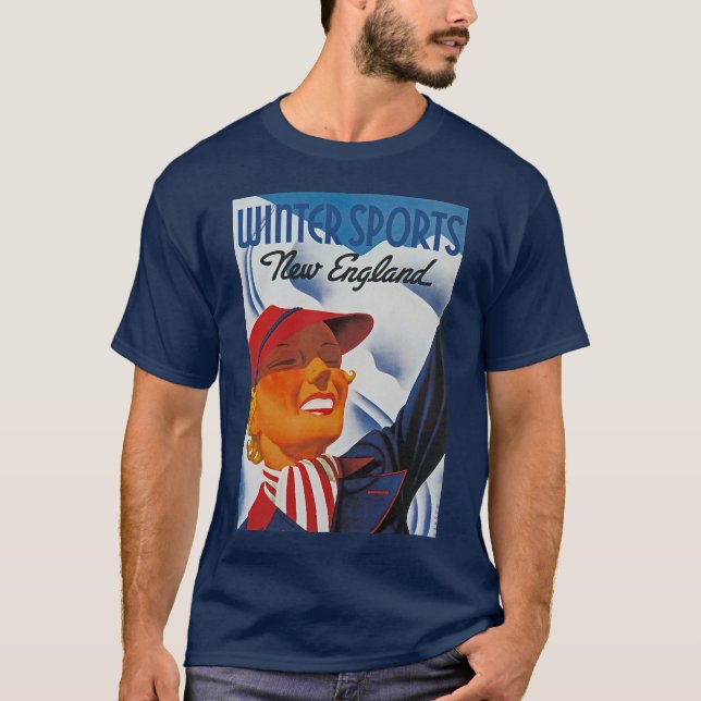 Camiseta Deportes de invierno Nueva Inglaterra (Anverso)