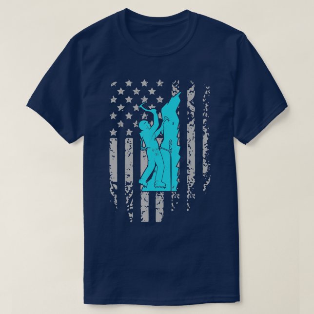 Camiseta Deportes de invierno patrióticos de la bandera est (Diseño del anverso)