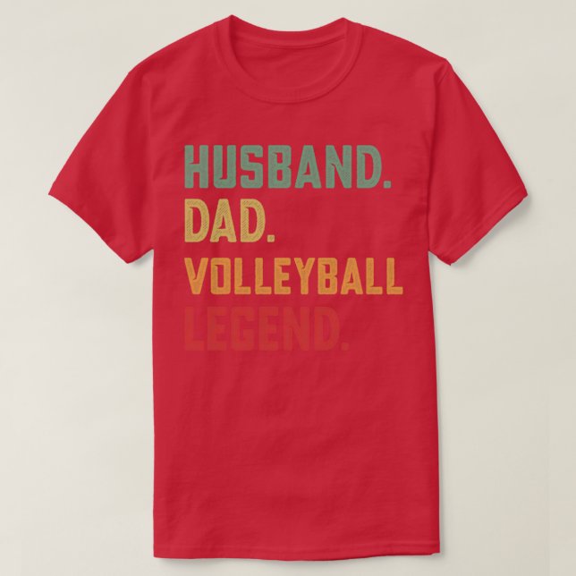 Camiseta Deportes de la leyenda del voleibol Husband Dad (Diseño del anverso)