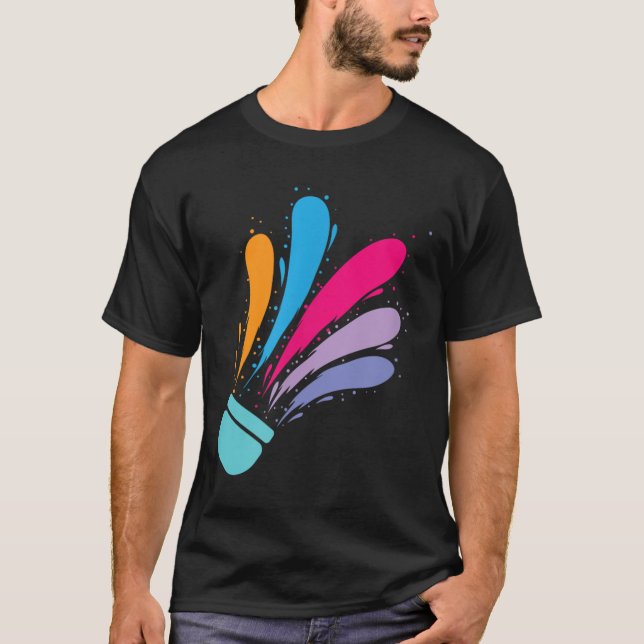 Camiseta Deportes de lanzadera de colores (Anverso)