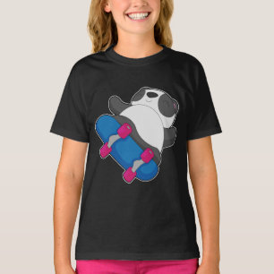 Camiseta Deportes de monopatín de patinador panda