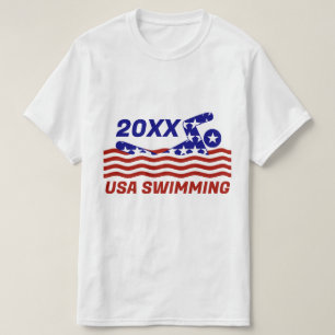 Camiseta Deportes de natación patrióticos de EE. UU.