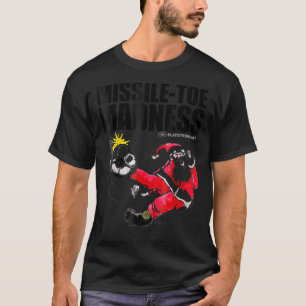 Camiseta Deportes de Navidad Locura del Dedo del Misil de S