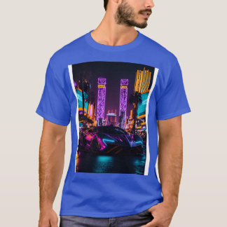 Camiseta Deportes de neón oscuro en la ciudad de Neon Beach