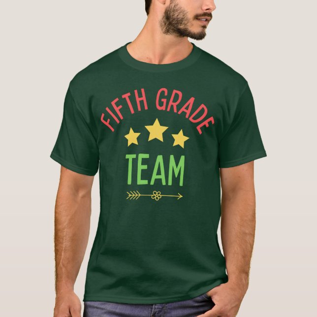 Camiseta Deportes de quinto grado divertido azul (Anverso)