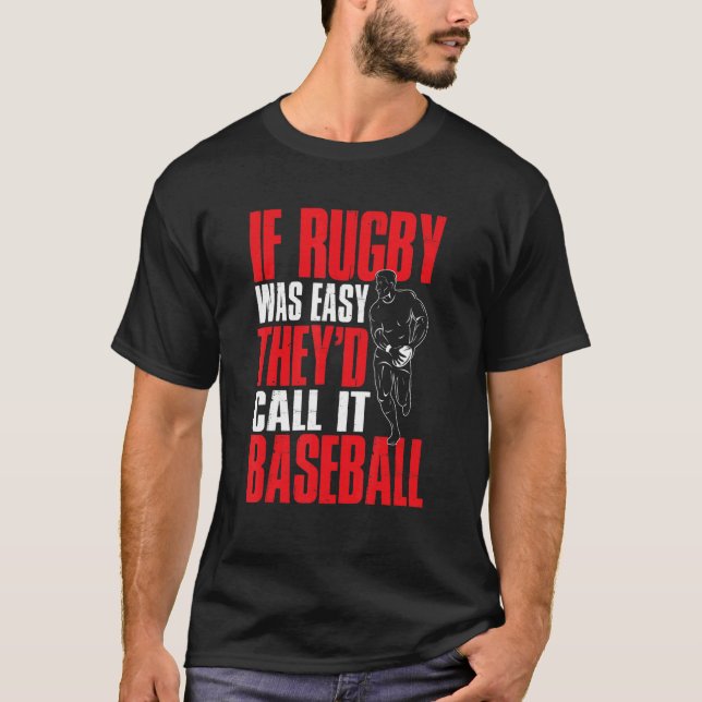 Camiseta Deportes de rugby Si el rugby fuera fácil, lo llam (Anverso)