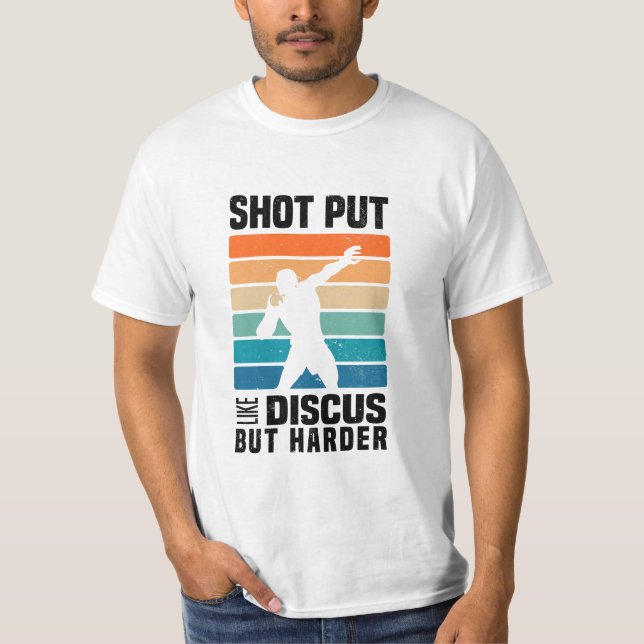 Camiseta Deportes de Shot Put | Regalos de canto divertidos (Anverso)