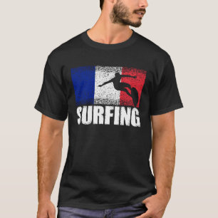 Camiseta Deportes de surf Bandera de Francia Surfistas fran