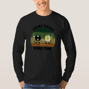 Camiseta Deportes de taco Billar en equipo Suerte 9 Bolas 