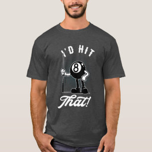 Camiseta Deportes de taco de billar divertido 8Ball caricat