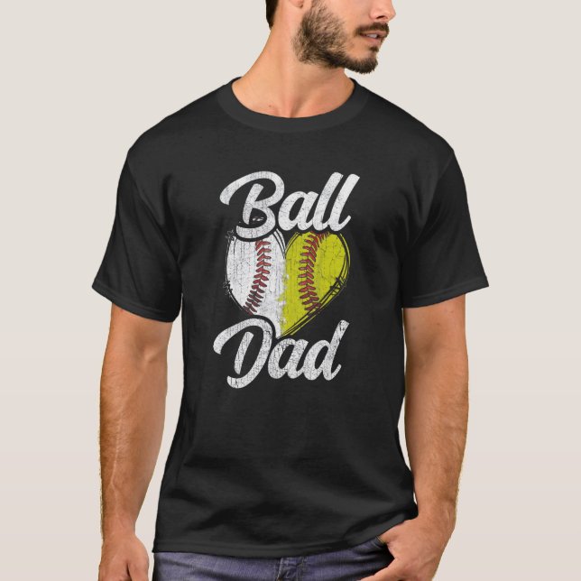 Camiseta Deportes del equipo de béisbol Ball Dad (Anverso)