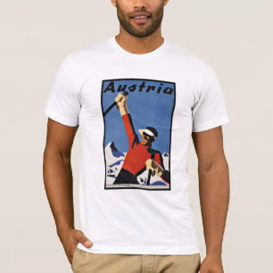 Camiseta Deportes del esquí de Austria del viaje del