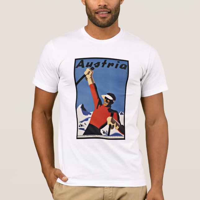 Camiseta Deportes del esquí de Austria del viaje del (Anverso)