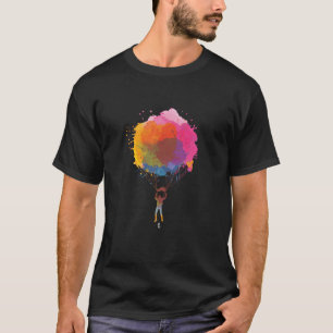 Camiseta Deportes del Skydiver de Skydiving de la acuarela