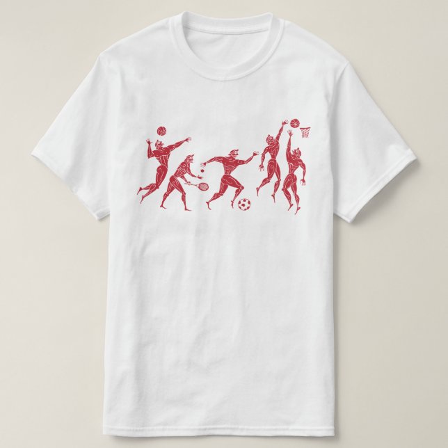 Camiseta Deportes deportivos modernos y antiguos (Diseño del anverso)