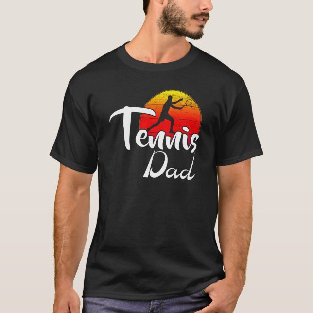 Camiseta Deportes divertidos de moda de Tenis Dad Retro Sun (Anverso)