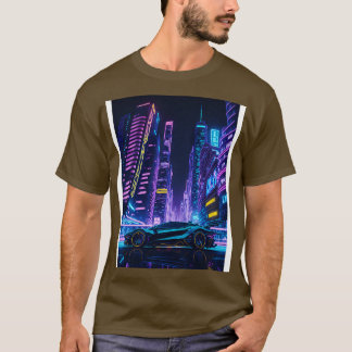 Camiseta Deportes en la ciudad de Neon oscuro 13