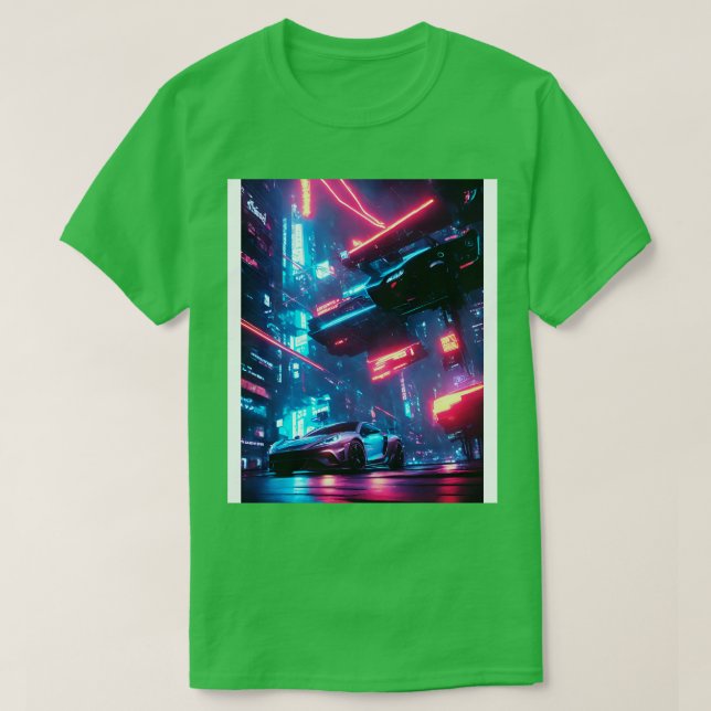Camiseta Deportes en la ciudad de Neon oscuro 28 (Diseño del anverso)