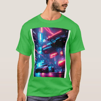 Camiseta Deportes en la ciudad de Neon oscuro 28