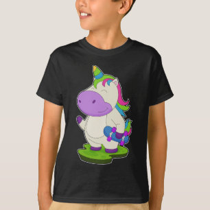 Camiseta Deportes en patineta de Unicorn