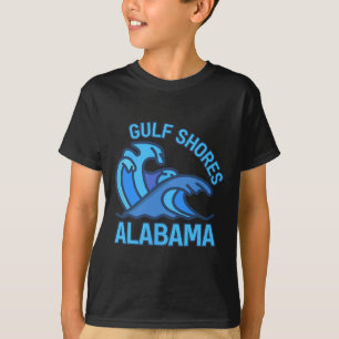 Camiseta Deportes gráficos del Golfo Alabama Pocket Wave So