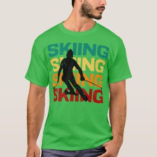 Camiseta Deportes invernales de invierno Vintage de descens