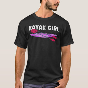 Camiseta Deportes Kayak Chicas Mujeres Kayaker Canoe Paddli