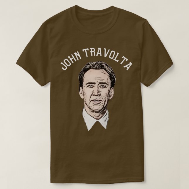Camiseta Deportes Nicolas Cage como John Travolta (Diseño del anverso)