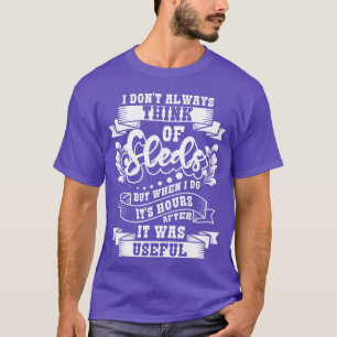 Camiseta Deportes Nieve Trineo Jinete Montañismo familia vi