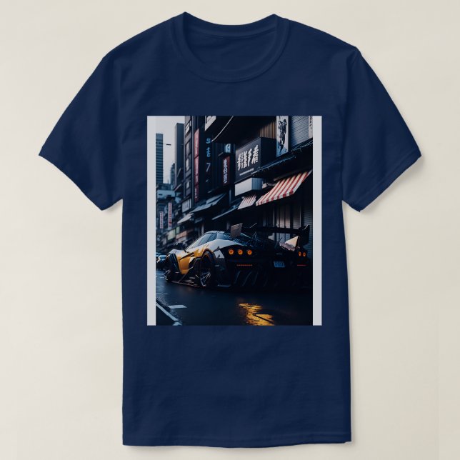 Camiseta Deportes oscuros en la ciudad japonesa 3 (Diseño del anverso)