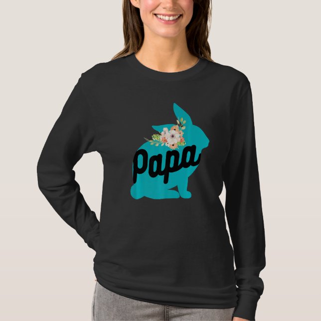 Camiseta Deportes Para Embarazo De Bebé Conejo Cute Papa Ra (Anverso)