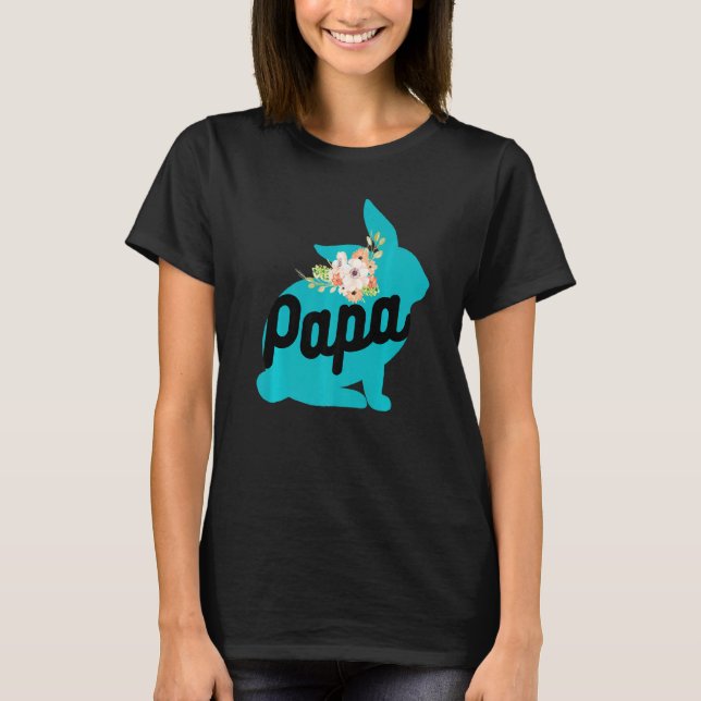 Camiseta Deportes Para Embarazo De Bebé Conejo Cute Papa Ra (Anverso)
