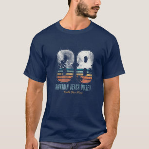 Camiseta Deportes Retro de Voleibol de Playa Hawaiano
