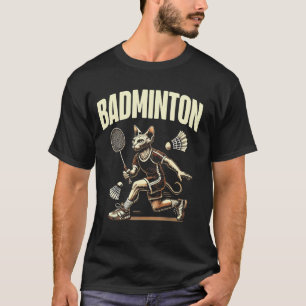 Camiseta Deportista Bádminton Gato Entusiasta Felino Amante