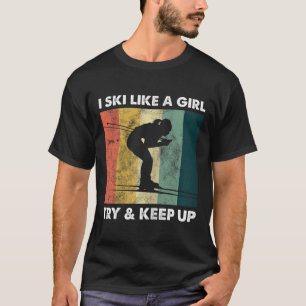 Camiseta Deportista De Esquí Retro Prueba Deporte De Nieve