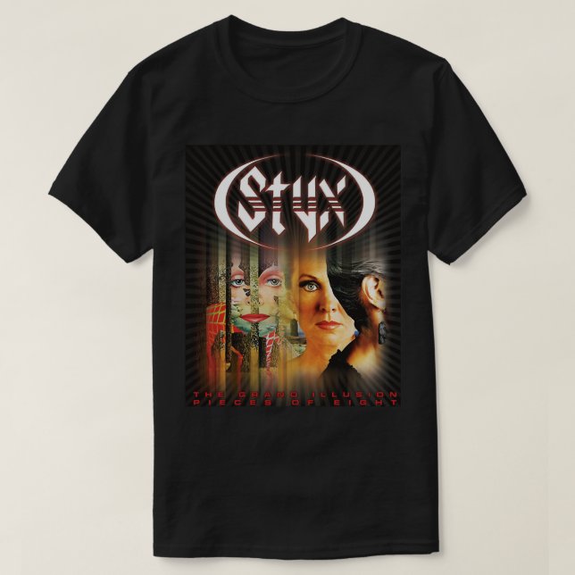 Camiseta Deportista de estix de banda de rock retro america (Diseño del anverso)