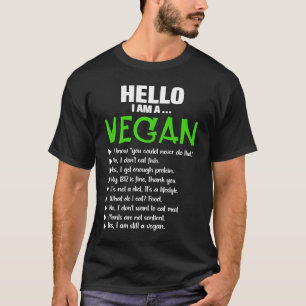 Camiseta Deportista de gimnasia pro-vegana Hola soy una veg