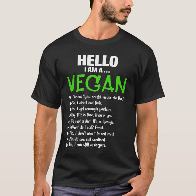Camiseta Deportista de gimnasia pro-vegana Hola soy una veg (Anverso)