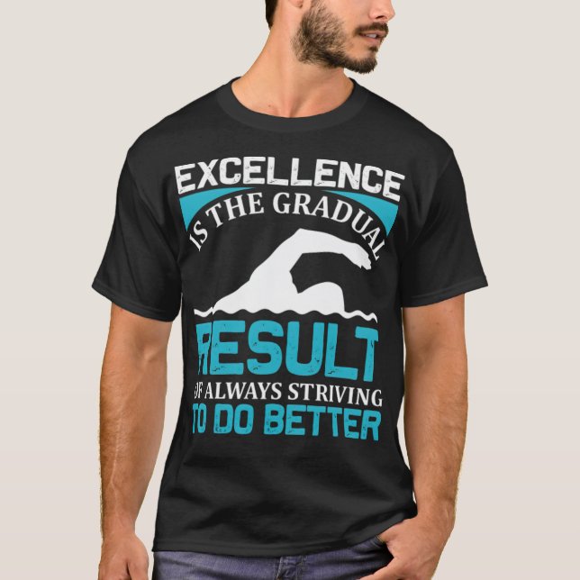 Camiseta Deportista de natación gimnasio divertido (Anverso)