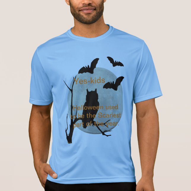 Camiseta Deportista de Tek-Halloween Owl & Bats (Anverso)