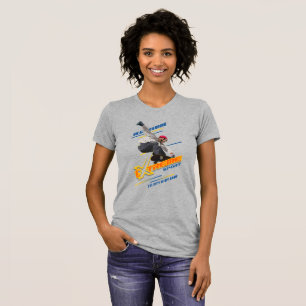 Camiseta Deportista Extrema Retro Skateboarder   Mujer Ajus