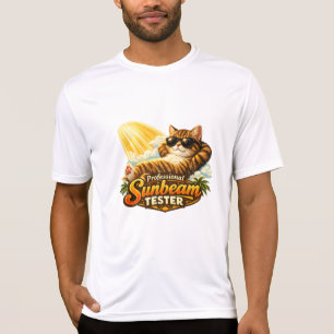 Camiseta deportiva divertida de gato probador de r