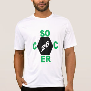 Camiseta deportiva masculina blanca DISEÑO FÚTBOL