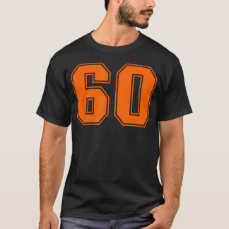 Camiseta Deportiva Naranja Número 60 Lucky