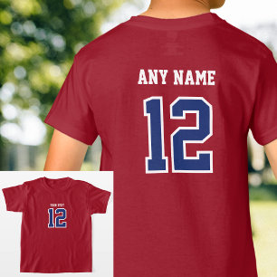 Camiseta deportiva Navy con nombre y número de equ