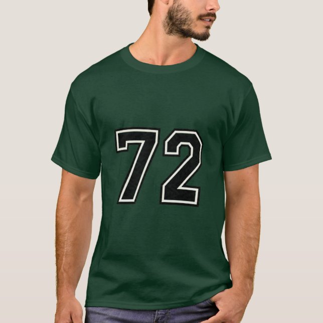 Camiseta deportiva Número 72 Varsity | Cumpleaños  (Anverso)